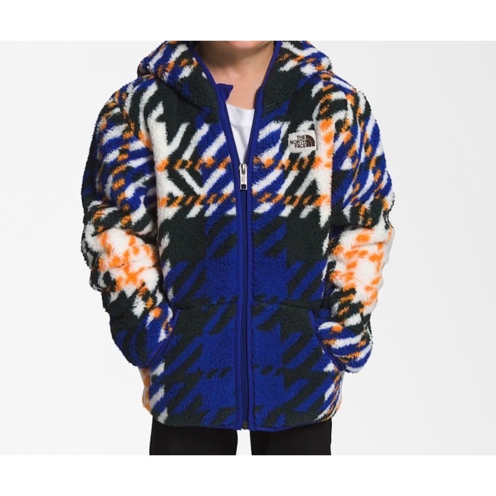 The North Face Kids Cabin Fleece Hoodie 5T Multicolor Sherpa Full Zip NF0A833J